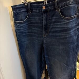 American Eagle Outfitters Dark Blue Straight Leg Jeans